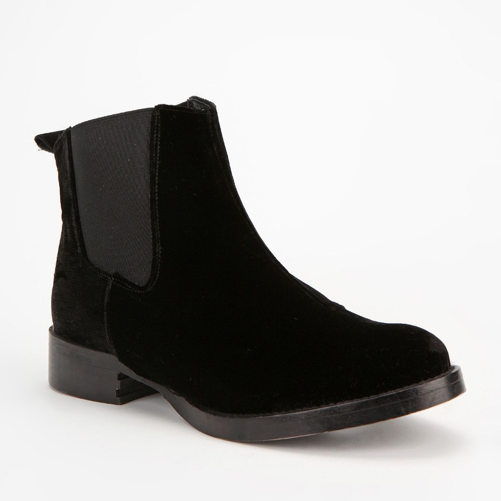 MIISTA Black Velvet Ankle Boot- Size 6